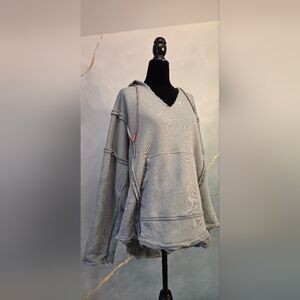 Natural Life Sage Light Green Distressed Women’s Hoodie